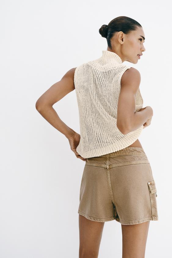 Jupe-culotte croisée cargo