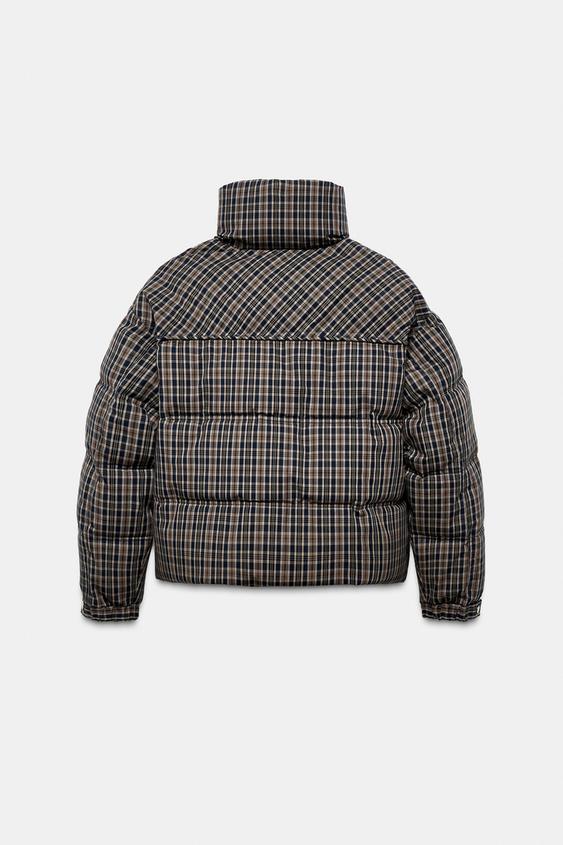 Anorak matelassé à carreaux