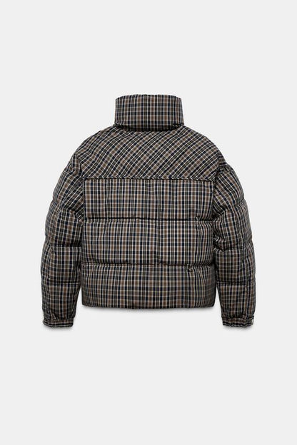 Anorak matelassé à carreaux