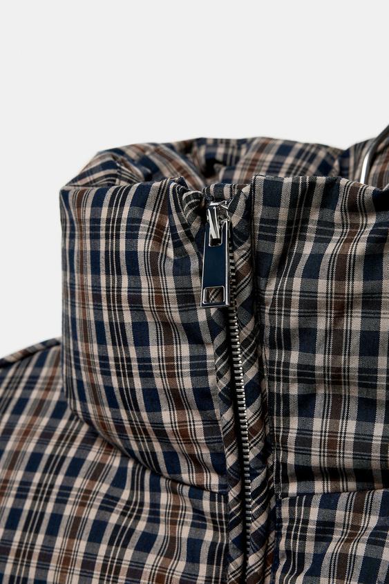 Anorak matelassé à carreaux