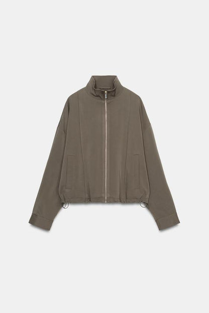 Blouson bomber à col montant