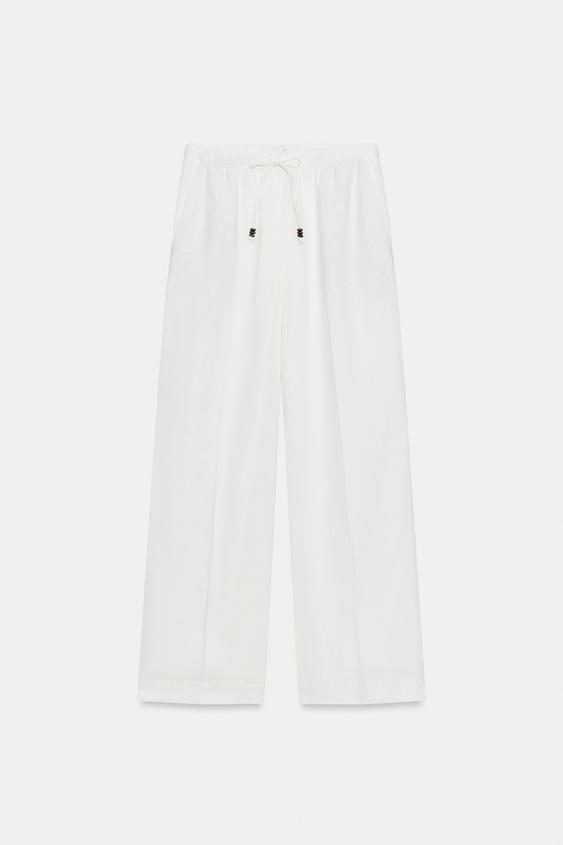 Pantalon droit en lin