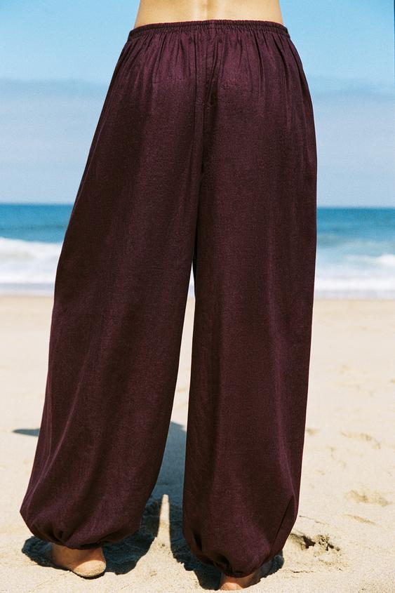 Pantalon bouffant en lin