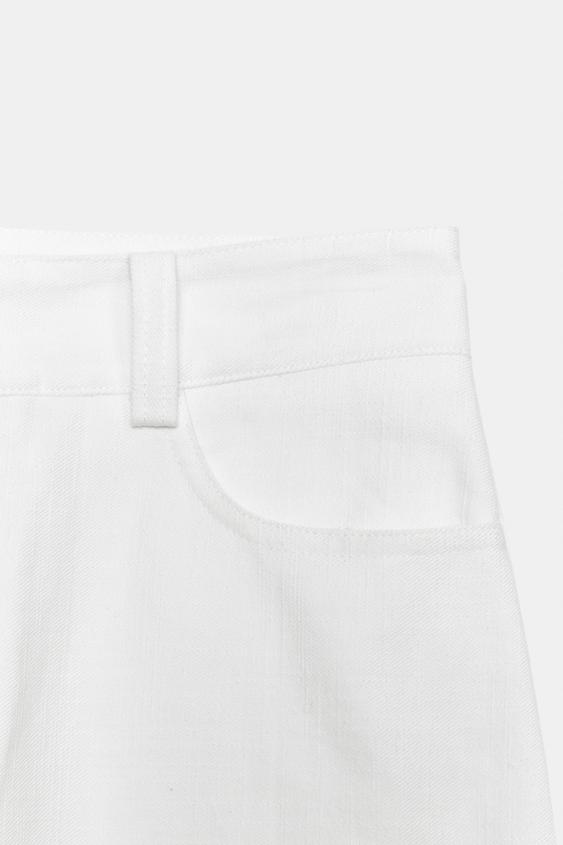 Pantalon-culotte à broderies ajourées