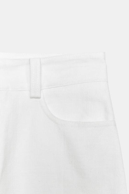 Pantalon-culotte à broderies ajourées