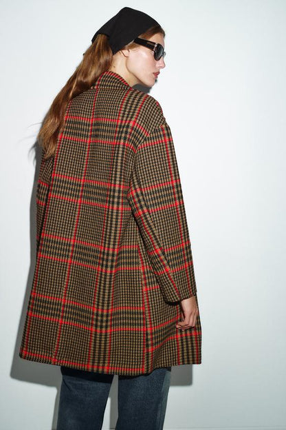 Manteau oversize à carreaux