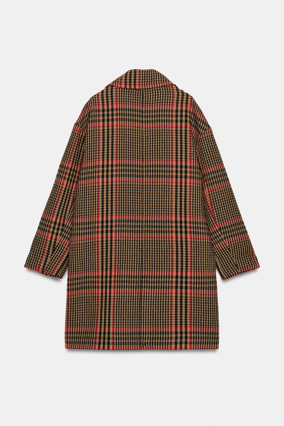Manteau oversize à carreaux