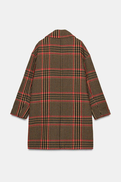 Manteau oversize à carreaux