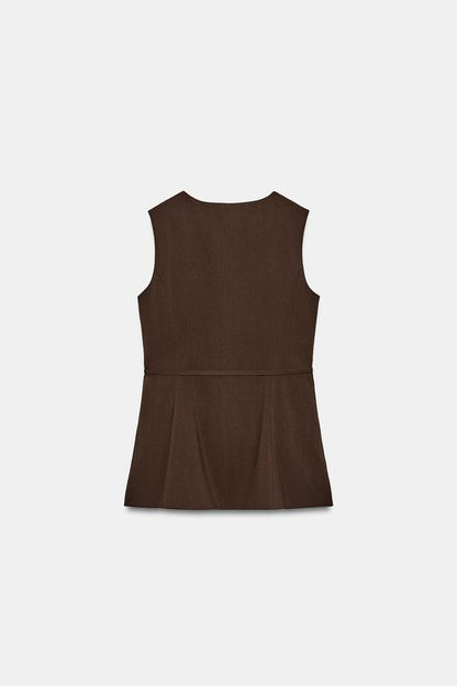Gilet croisé avec ceinture