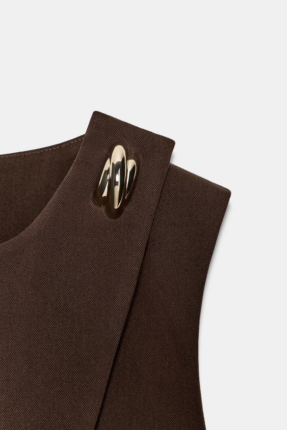 Gilet croisé avec ceinture