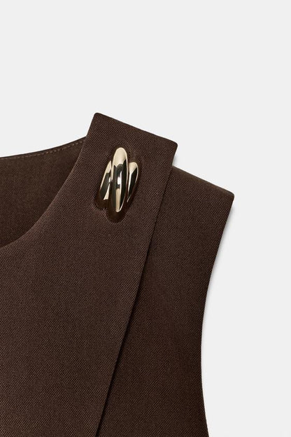 Gilet croisé avec ceinture