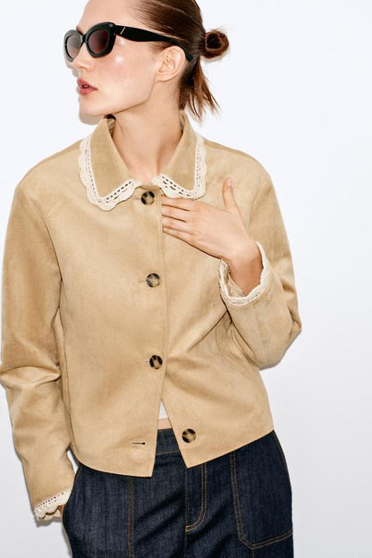 Veste effet suédine