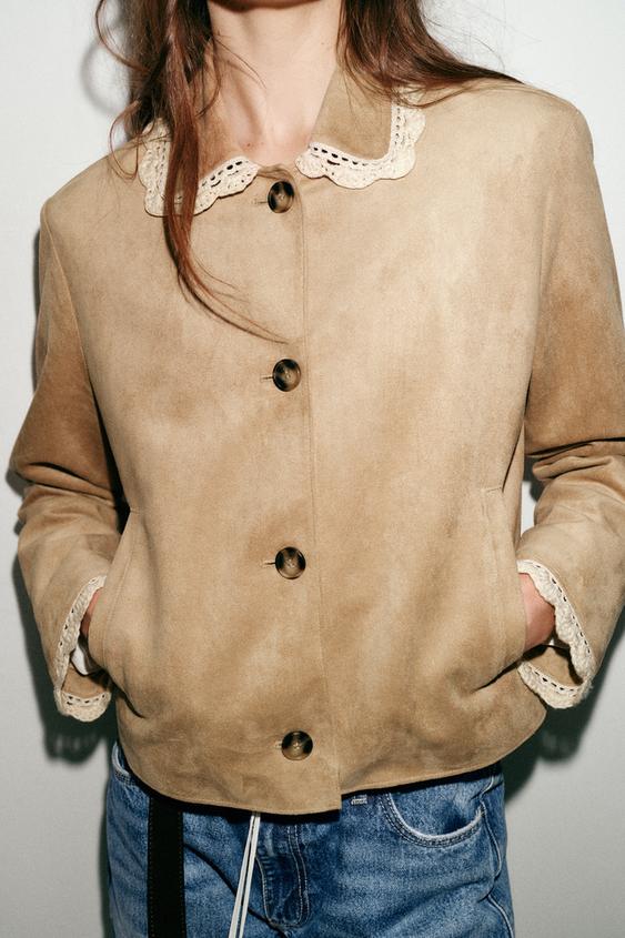 Veste effet suédine