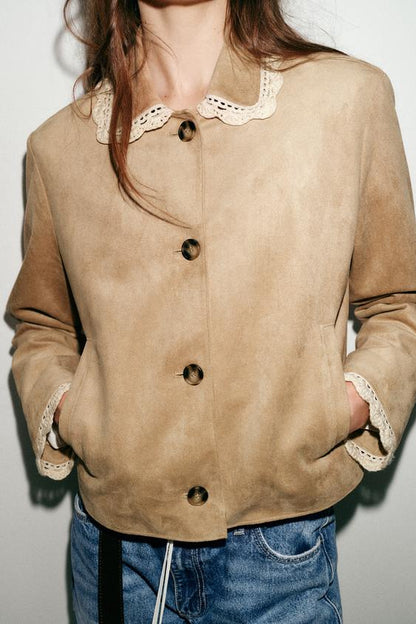 Veste effet suédine