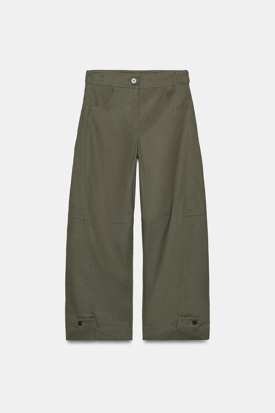 Pantalon coupe barrel à passants