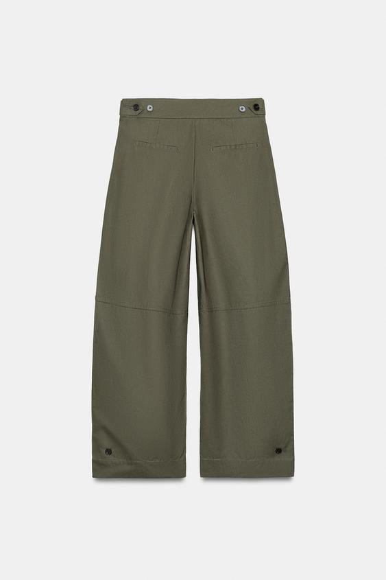 Pantalon coupe barrel à passants