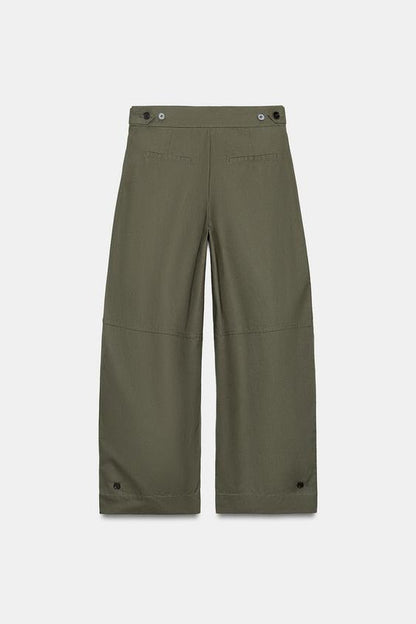 Pantalon coupe barrel à passants
