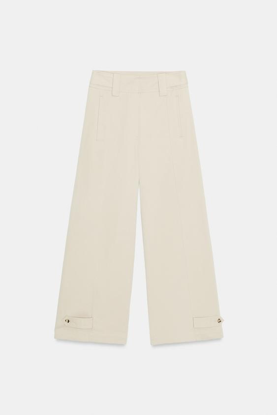 Pantalon-culotte taille haute