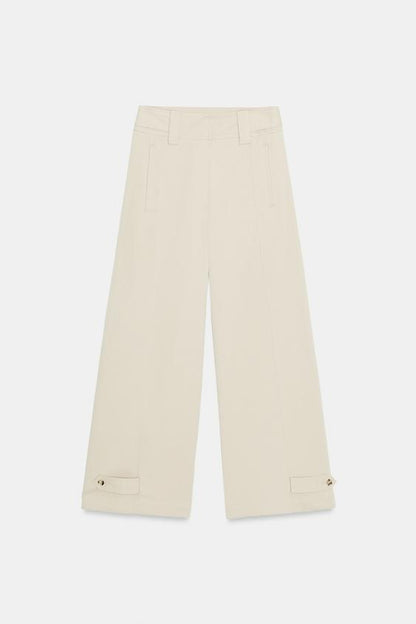 Pantalon-culotte taille haute