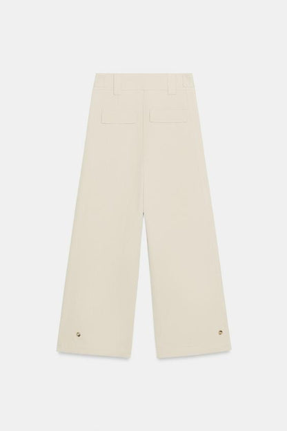 Pantalon-culotte taille haute