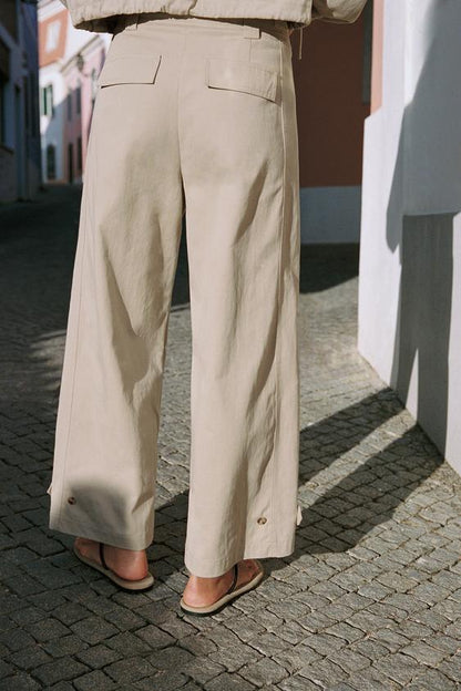 Pantalon-culotte taille haute