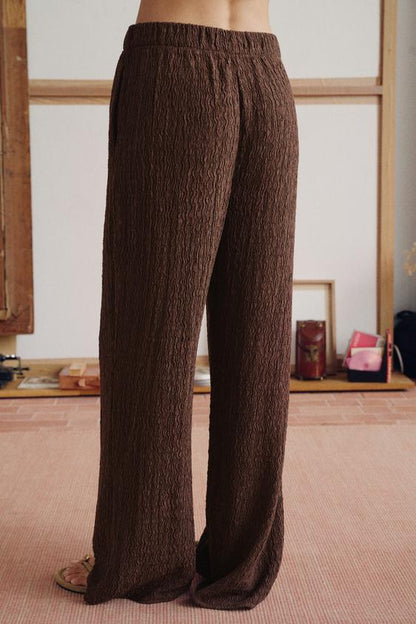 Pantalon effet froissé