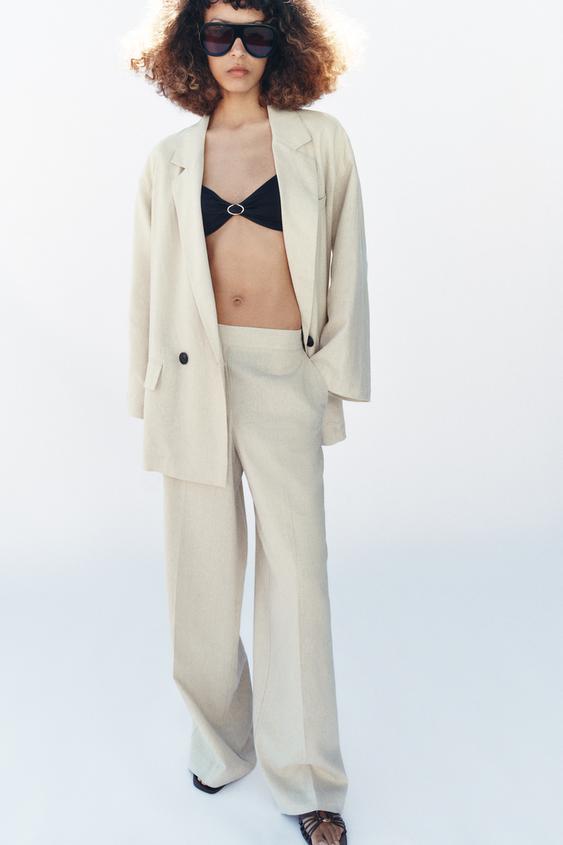 Pantalon droit en lin