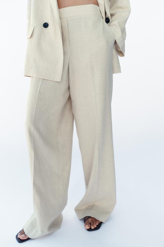 Pantalon droit en lin