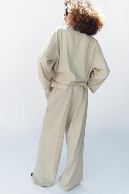 Pantalon droit en lin