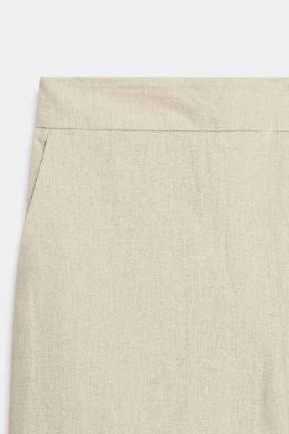 Pantalon droit en lin