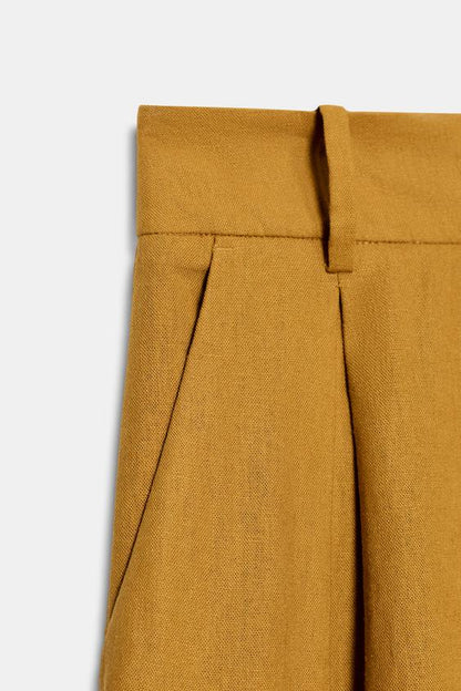 Pantalon large en lin