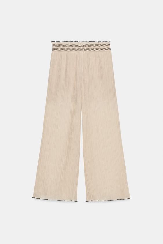 Pantalon-culotte à coutures contrastées