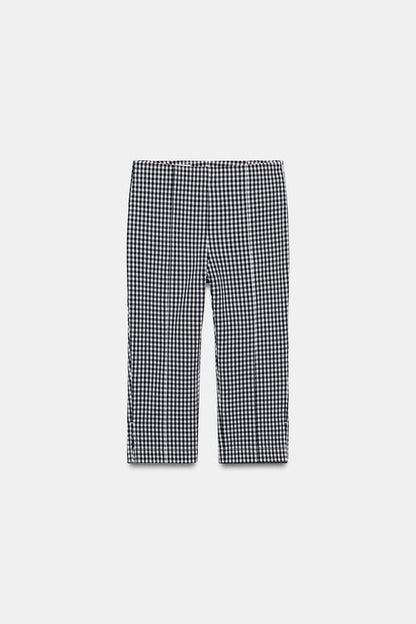 Pantalon capri à carreaux vichy