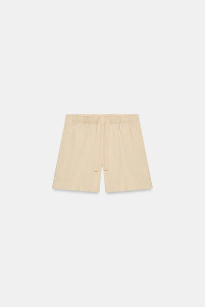 Bermuda 100 % coton à taille élastique
