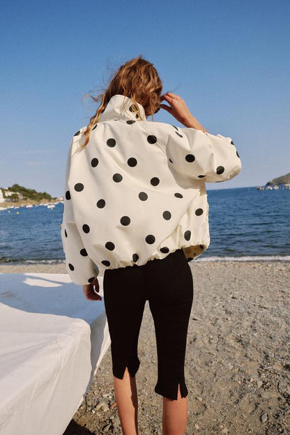 Blouson bomber à pois