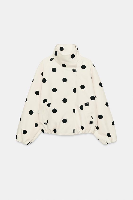 Blouson bomber à pois