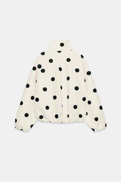 Blouson bomber à pois