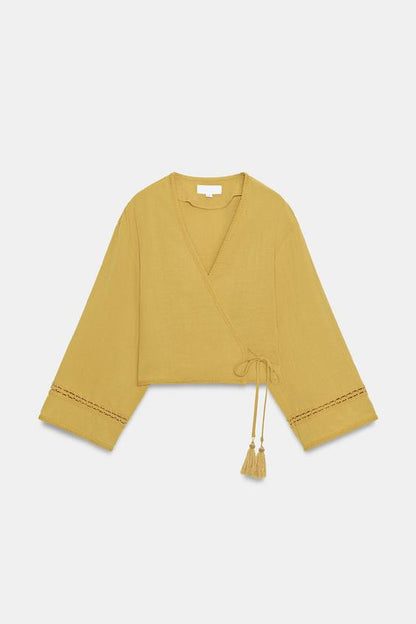 Veste croisée à entre-deux
