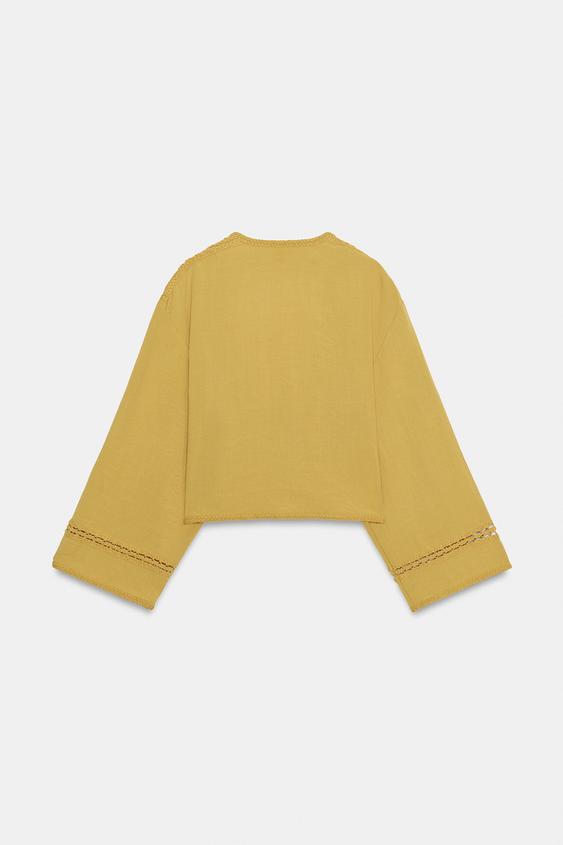 Veste croisée à entre-deux