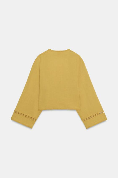 Veste croisée à entre-deux