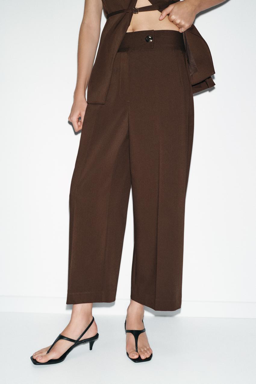 Pantalon droit taille haute