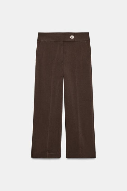 Pantalon droit taille haute