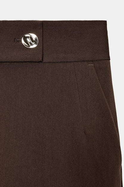 Pantalon droit taille haute