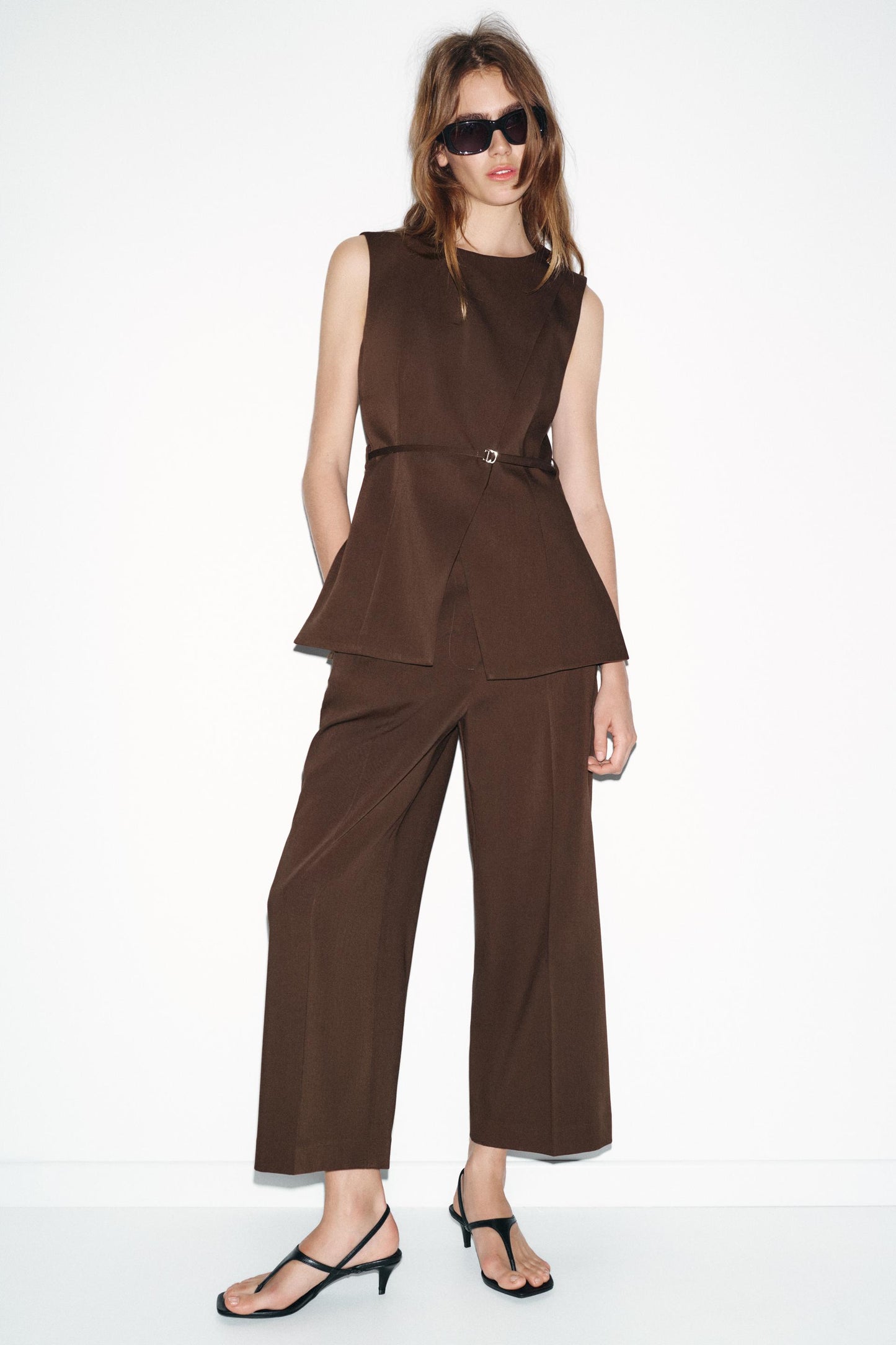 Pantalon droit taille haute
