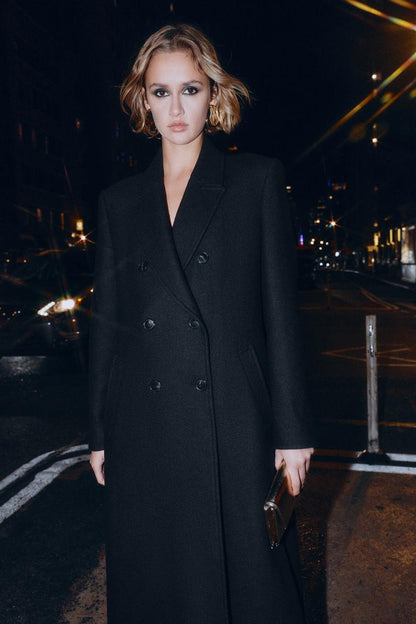 Manteau long croisé
