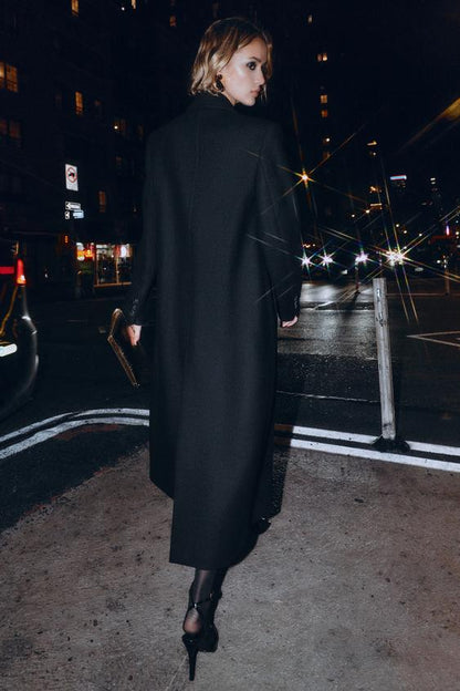 Manteau long croisé