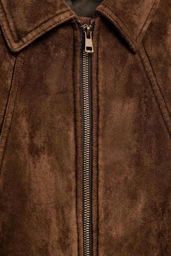 Blouson effet suédine