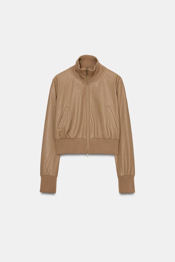 Veste bomber effet cuir