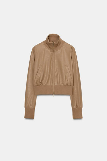 Veste bomber effet cuir