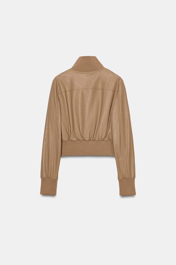 Veste bomber effet cuir
